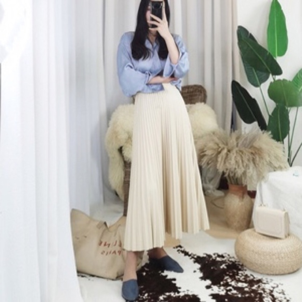 zara PLEATED HIGH WAISTED SKIRT Water-repellent BN - Picture 3 of 11
